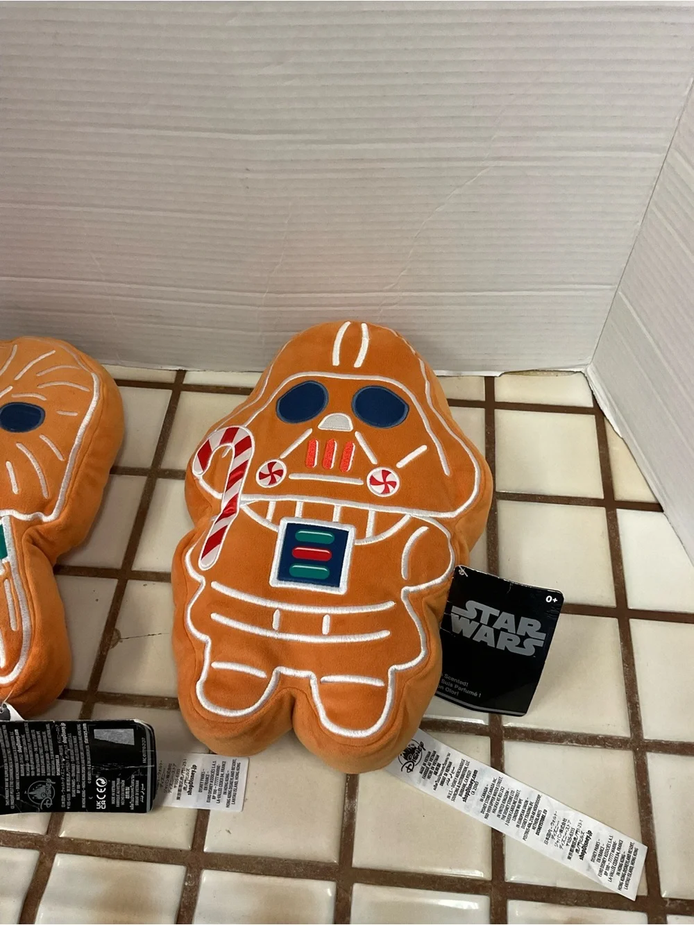 Star Wars Gingerbread Chewbacca & Darth Vader Plush Duo - Orange